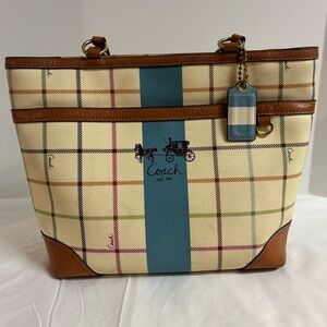 Coach Heritage Tattersall Tote